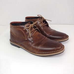 Steve Madden Men's Harken 247 cognac leather shoes size (7.5)